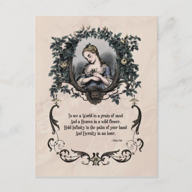 Cartão Postal Cartão-postal vitoriano Blake "Para Ver um Mundo" (Frente)