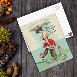 Cartão Postal Cartão-postal vitoriano de beleza balnear