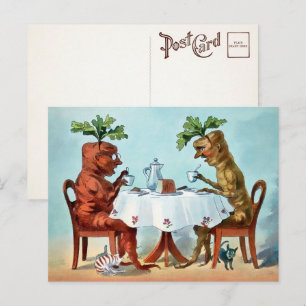 Cartão Postal Cartão-postal Vitoriano de Chá de Cenoura