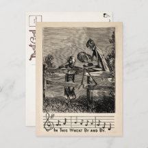 Cartão-postal vitoriano para canções de gafanhoto