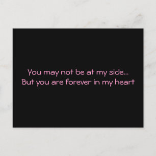 Cartão Postal Cartão-postal "Você Pode Não Estar Ao Meu Lado"