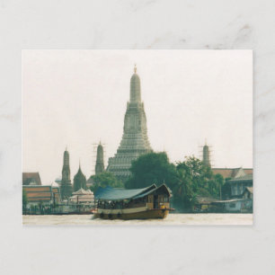 Cartão Postal Cartão-postal Wat Arun no rio Chao Phraya em Bangk