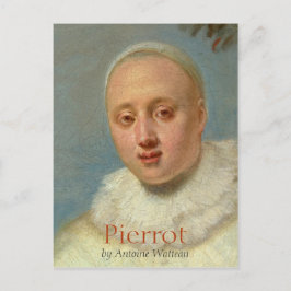Cartão Postal Cartão-postal Watteau Italiano Comediantes Pierrot