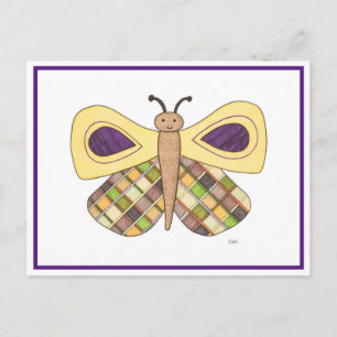 Cartão Postal Cartão-postal Whimsic Butterfly