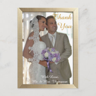 Cartão Postal Cartão-postal White Christmas Obrigado