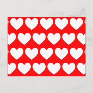 Cartão Postal Cartão-postal White Hearts