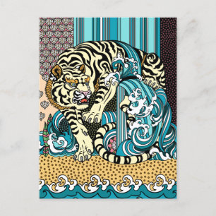 Cartão Postal Cartão-postal White Tiger Feng Shui