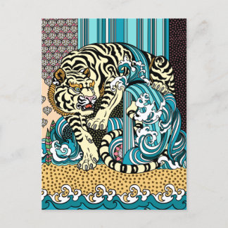 Cartão Postal Cartão-postal White Tiger Feng Shui