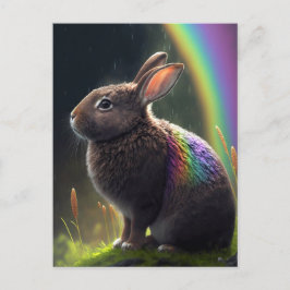 Cartão Postal Cartão-postal Wild Rainbow Rabbit