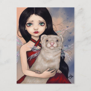 Cartão Postal Cartão-postal "Winged Ferret"
