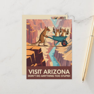 Cartão Postal Cartão-postal WPA estilo Visite Arizona