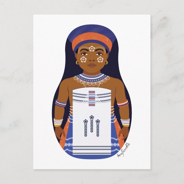 Cartão Postal Cartão-postal Xhosa, África do Sul (Frente)