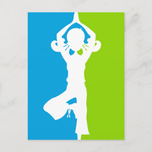 Cartão Postal Cartão-postal Yoga Silhouette