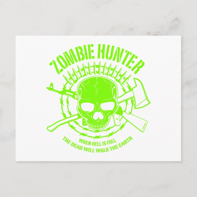 Cartão Postal Cartão-postal Zombie Hunter (Frente)