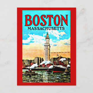 Cartão Postal Cartão-Vintage Boston Artwork-34