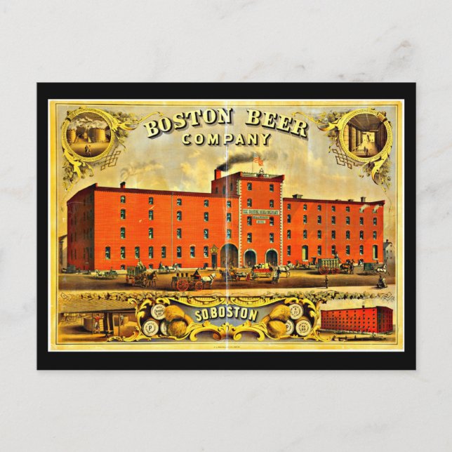 Cartão Postal Cartão-Vintage Boston Artwork-37 (Frente)