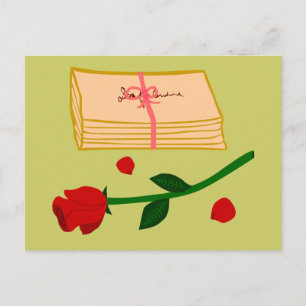 Cartão Postal Cartas de Amor Românticas