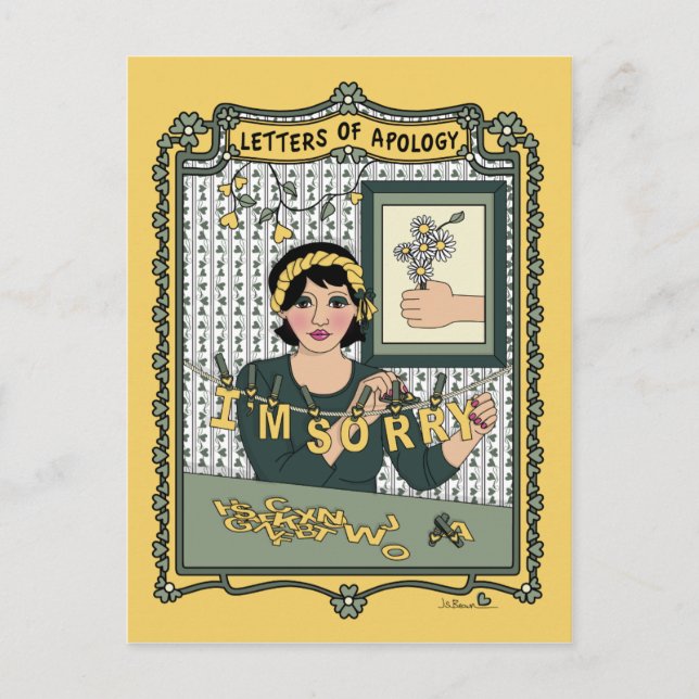 Cartão Postal Cartas de Desculpas_C_ Postcard (Frente)