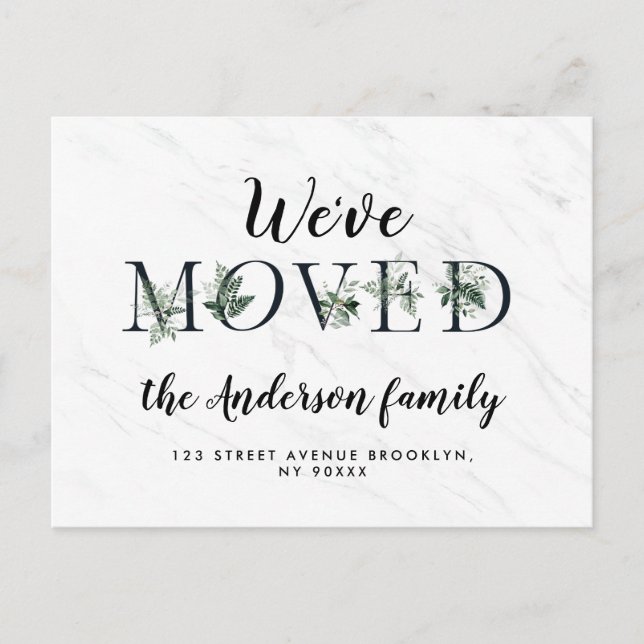 Cartão Postal Cartas de Trendência marble Novo Cartão-Postal Hom (Frente)