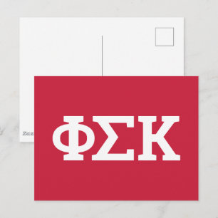 Cartão Postal Cartas Phi Sigma Kappa