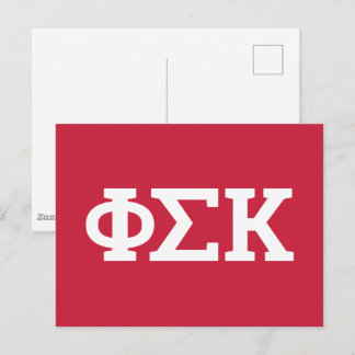 Cartão Postal Cartas Phi Sigma Kappa