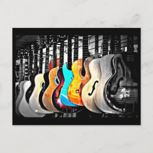 Cartão Postal Cartaz-Ame as Artes-Guitarras 2