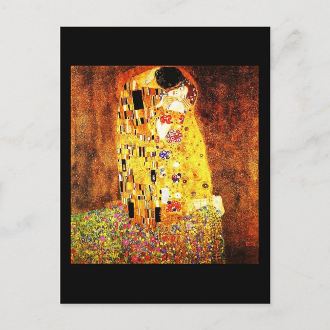 Cartão Postal Cartaz-Amor-Arte-Klimt-Kiss (Frente)