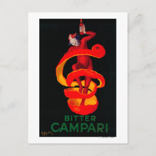 Cartão Postal Cartaz Antigo Bitter Campari Europa
