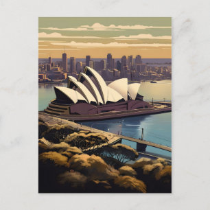 Cartão Postal cartaz antigo de Sydney