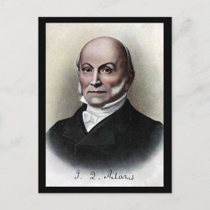 Cartão Postal Cartaz antigo - Presidente dos EUA, John Quincy Ad