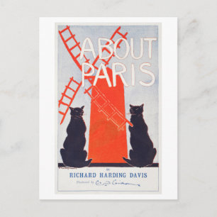 Cartão Postal Cartaz Antigo Sobre Paris (1895)