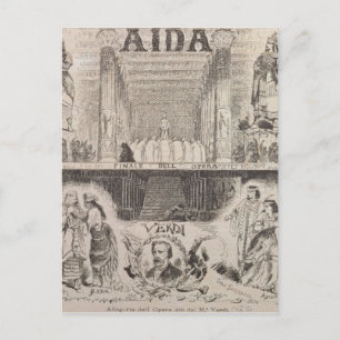 Cartão Postal Cartaz anunciando um espetáculo