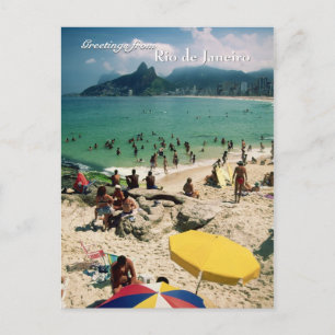 Cartão Postal Cartaz "Arpoador Beach, Rio de Janeiro"