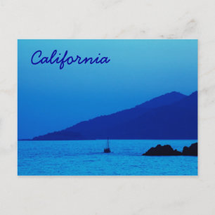 Cartão Postal Cartaz azul-sol da Califórnia e cartão-postal do b
