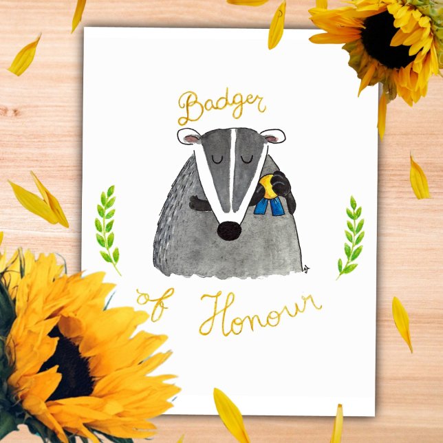 Cartão Postal Cartaz Badger of Honor de Nicole Janes (Criador carregado)