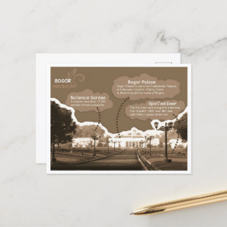 Cartão Postal Cartaz Bogor Palace Indonésia