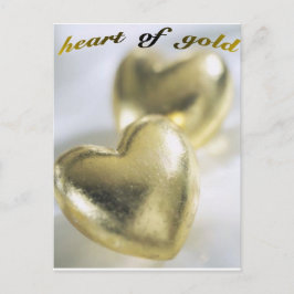 Cartão Postal Cartaz-cardíaco-do-ouro