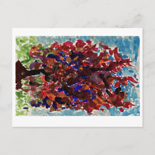 Cartão Postal Cartaz Colorida Árvore (Frente)