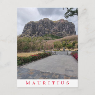 Cartão Postal Cartaz com a vista Maurícia Le Morne Brabant