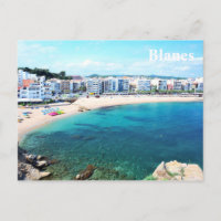 Cartaz com cidade de Blanes