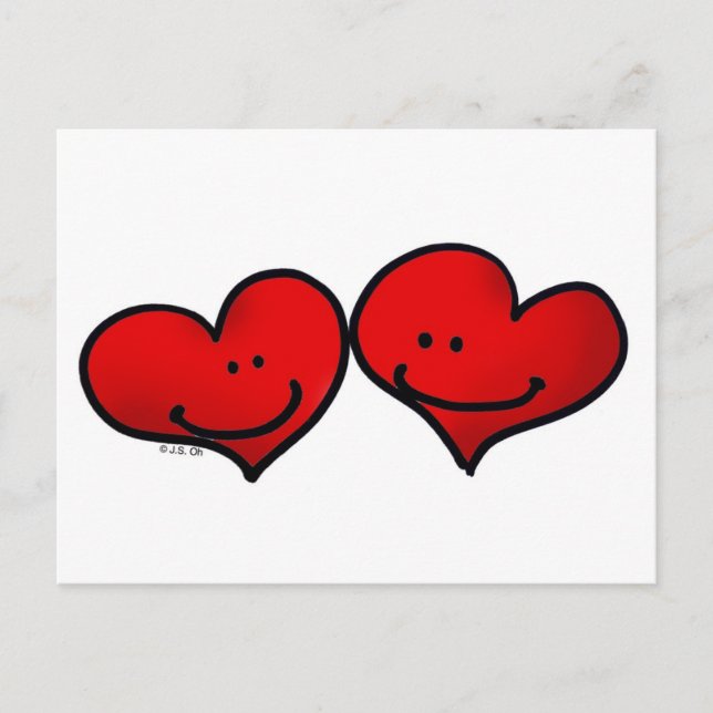 Cartão Postal Cartaz com duas harpas no amor (Frente)