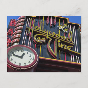 Cartão Postal Cartaz com sinal Hollywood e Vine