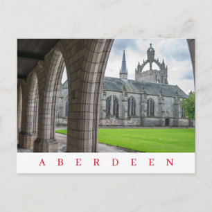 Cartão Postal Cartaz com vista para a Faculdade de Aberdeen King