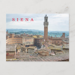 Cartão Postal Cartaz com vista Siena Piazza del Campo