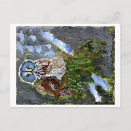 Cartão Postal Cartaz-coruja-coruja-azul-cambaleante