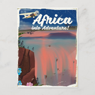 Cartão Postal cartaz da Aventura da Cachoeira Africana