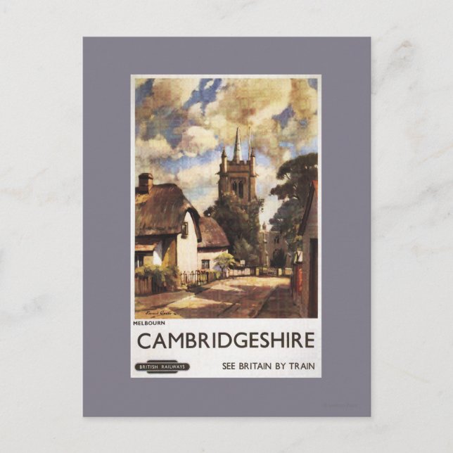 Cartão Postal Cartaz da British Railways Vista Paísagística (Frente)