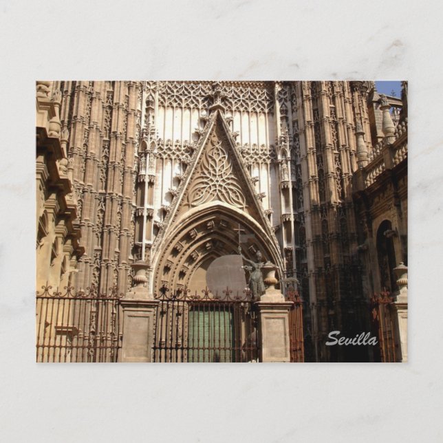 Cartão Postal Cartaz da Catedral de Sevilha (Frente)