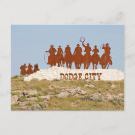 Cartão Postal Cartaz da cidade - Cowboys - Cavalos - Bem-vindos