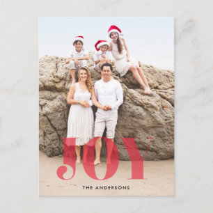Cartão Postal Cartaz da foto de Natal de Satin Joy